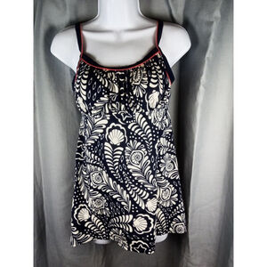 Kim Rogers Swimsuit Dress Size S Navy White